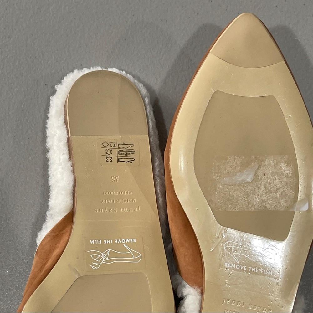 Jenni Kayne Shearling Lined Pointed Toe Mule Waln… - image 6